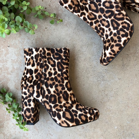 charles david leopard booties